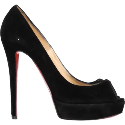 Pre-owned Suede heels , female, Sizes: 6 UK - Christian Louboutin Pre-owned - Modalova