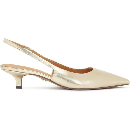 Goldene offene Pumps mit Kitten-Absatz - Kazar - Modalova