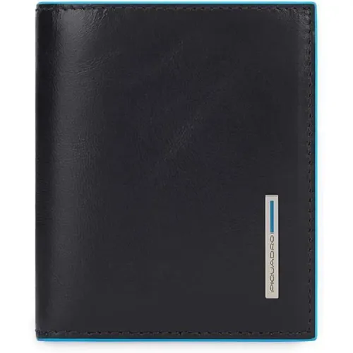 Vertical Leather Wallet Rfid Protection , male, Sizes: ONE SIZE - Piquadro - Modalova