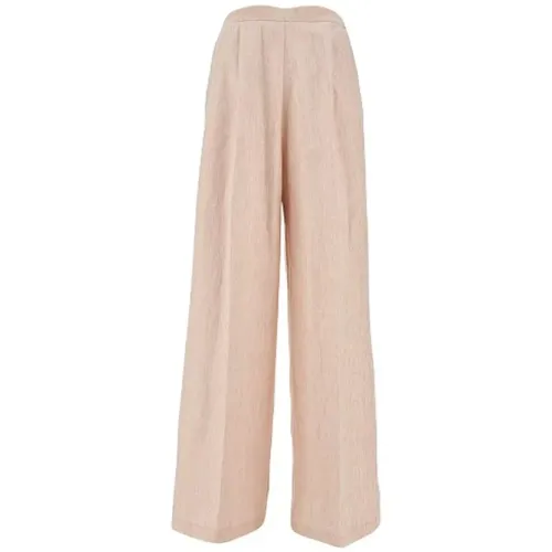 Linen and Cotton Blend Trousers , female, Sizes: XS - Forte Forte - Modalova