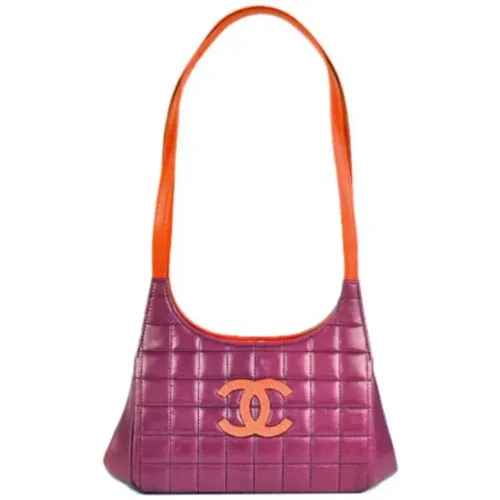 Pre-owned Lilla stoff Coco Clasp Shoulder Bag , female, Sizes: ONE SIZE - Chanel Vintage - Modalova