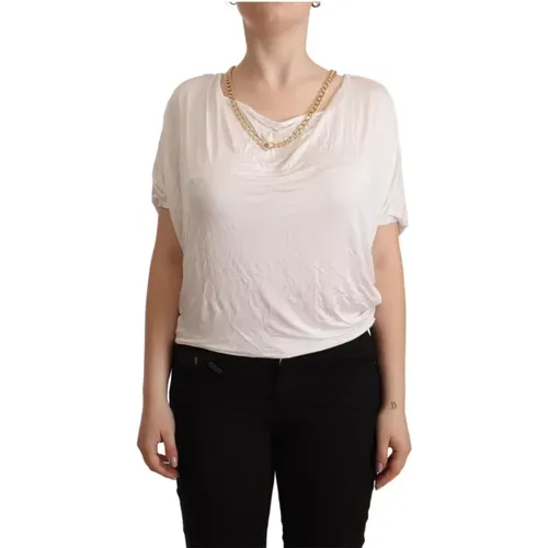 Gold Chain Short Sleeve Top , female, Sizes: XL - Guess - Modalova