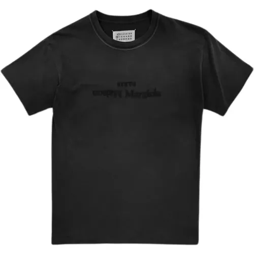 Black T-shirt with reverse logo , female, Sizes: S, L, M - Maison Margiela - Modalova
