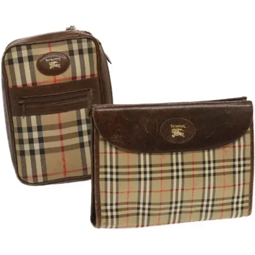 Pre-owned Cotton clutches , female, Sizes: ONE SIZE - Burberry Vintage - Modalova