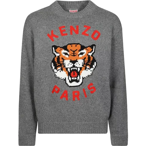 Lucky Tiger Sweater , male, Sizes: S, M - Kenzo - Modalova