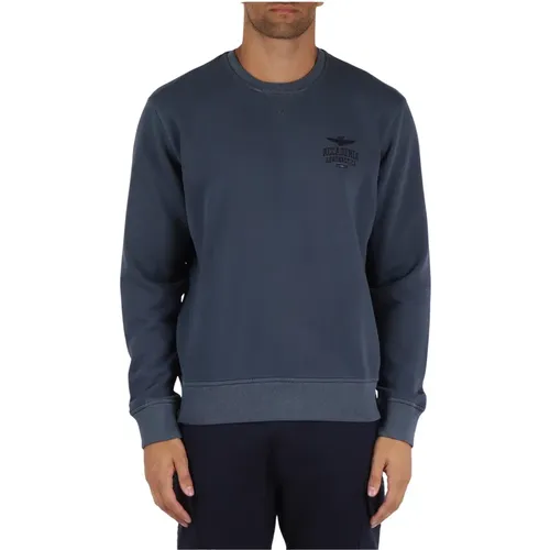 Bequemer Baumwoll-Sweatshirt , Herren, Größe: L - aeronautica militare - Modalova