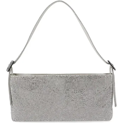Silver Crystal Detail Hand Bag for Women , female, Sizes: ONE SIZE - Benedetta Bruzziches - Modalova