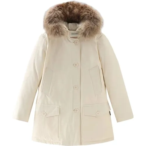 Winter Jacket, MKC Milky Cream Artic Fur Parka , female, Sizes: XS - Woolrich - Modalova