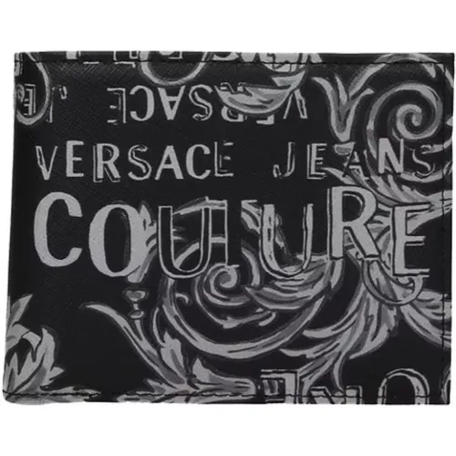 Herren Geldbörse mit Logo Couture in Schwarz - Versace Jeans Couture - Modalova
