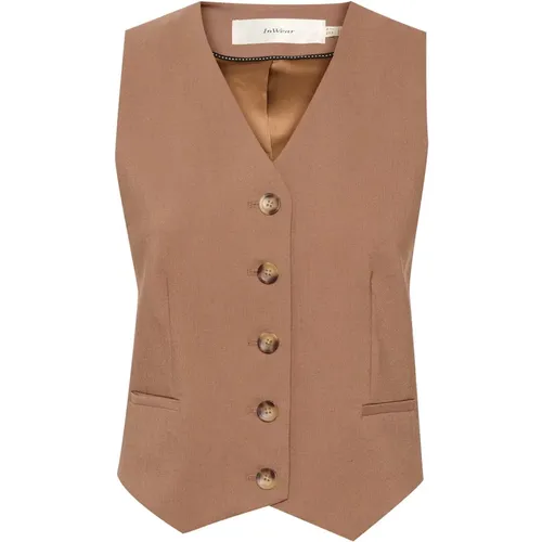 Classic Vest with V-Neck and Buttons , female, Sizes: M, S, XL, L, XS - InWear - Modalova