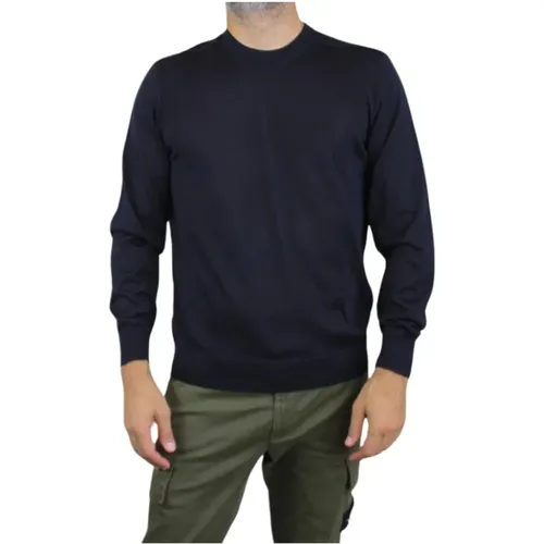 Navy Round Neck Jersey , male, Sizes: 2XL - Emporio Armani - Modalova