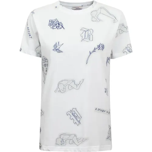 Signature Tattoo Print Cotton T-Shirt , female, Sizes: S, L, XS - BAUM UND PFERDGARTEN - Modalova