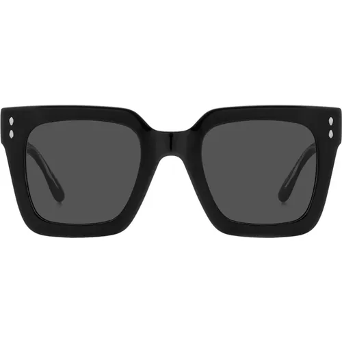 Gewagte Cat Eye Sonnenbrille aus schwarzem Acetat - Isabel marant - Modalova