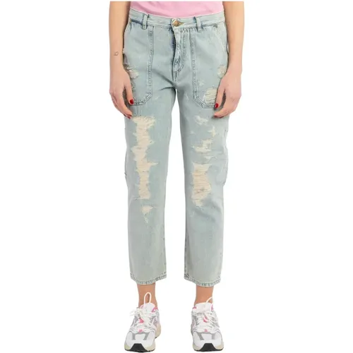 Cropped Jeans , Damen, Größe: W26 - pinko - Modalova