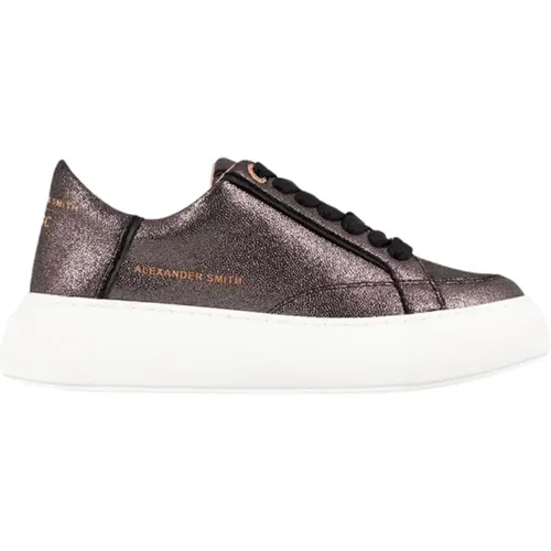 Umweltfreundliche Schwarze Damensneakers , Damen, Größe: 37 EU - Alexander Smith - Modalova