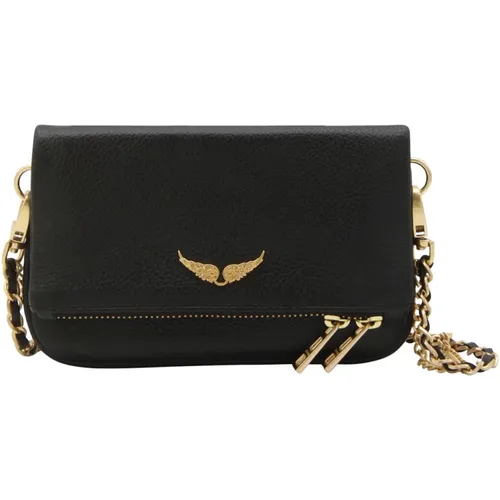 Noir/Gold Cross Body Bag , female, Sizes: ONE SIZE - Zadig & Voltaire - Modalova