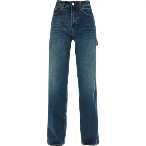 Dunkle Waschung Straight Leg Jeans , Damen, Größe: W28 - Haikure - Modalova