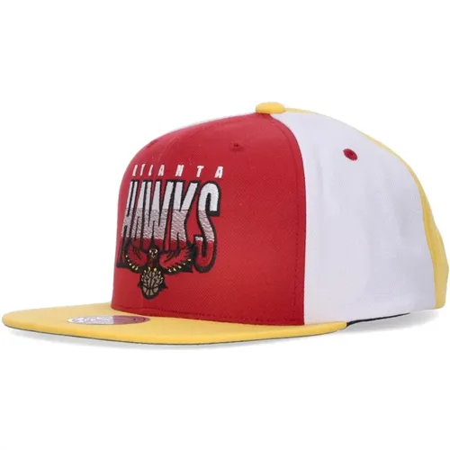 Atlanta Hawks Snapback Cap Red/Yellow , unisex, Sizes: ONE SIZE - Mitchell & Ness - Modalova