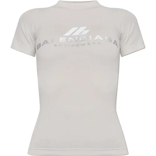 Sport-T-Shirt mit Logo , Damen, Größe: M - Balenciaga - Modalova