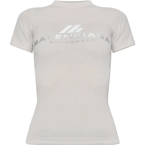 Sport-T-Shirt mit Logo , Damen, Größe: L - Balenciaga - Modalova