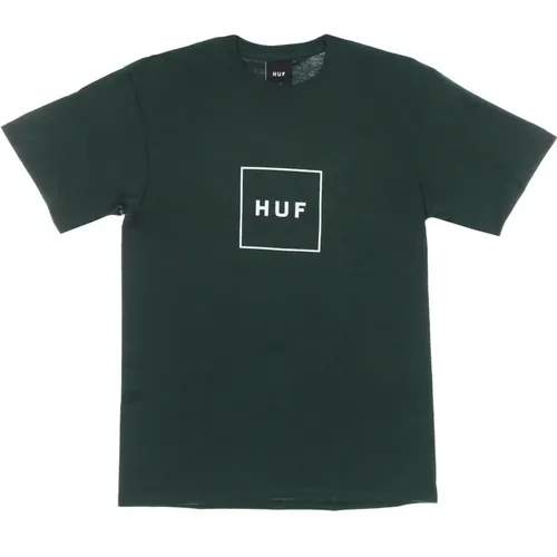 Dark Box Logo T-Shirt , male, Sizes: S, XL - HUF - Modalova