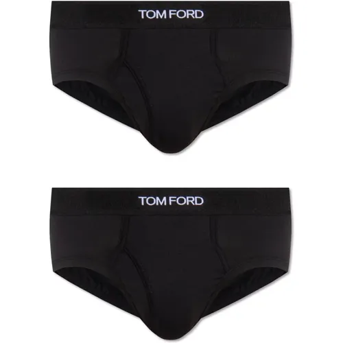 Branded briefs two-pack , male, Sizes: M, S, XS, L - Tom Ford - Modalova