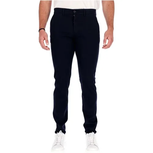 Pantalone Chino con tasche uomo Harmontblaine Chino Basico Narrow Wni300053021 BLU Navy , male, Sizes: M, XL, L, 4XL, S, 3XL, 2XL - Harmont & Blaine - Modalova