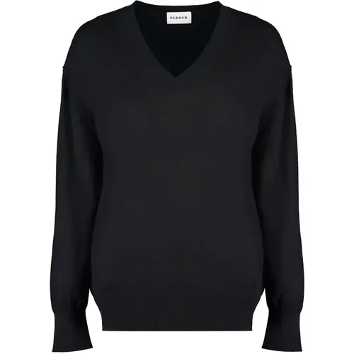 Gerippter Cashmere V-Ausschnitt Pullover - P.A.R.O.S.H. - Modalova