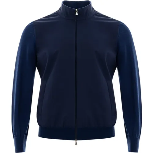 Technical Fabric Zip Sweater , male, Sizes: L - Gran Sasso - Modalova