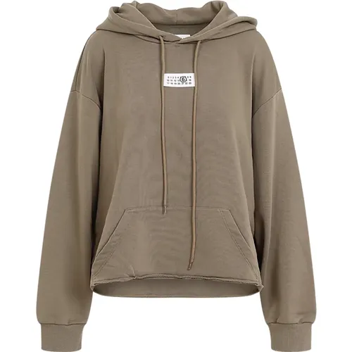 Grüner Sweatshirt Stilvoll Chic - MM6 Maison Margiela - Modalova