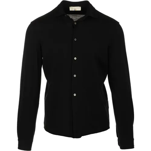 Klassische Schwarze Hemden , Herren, Größe: L - Filippo De Laurentiis - Modalova