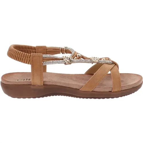 Damen Sandalen aus Kunstleder , Damen, Größe: 37 EU - Cinzia Soft - Modalova