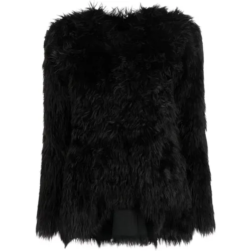 Faux-Fur Long-Sleeved Top , female, Sizes: S, XS - Comme des Garçons - Modalova