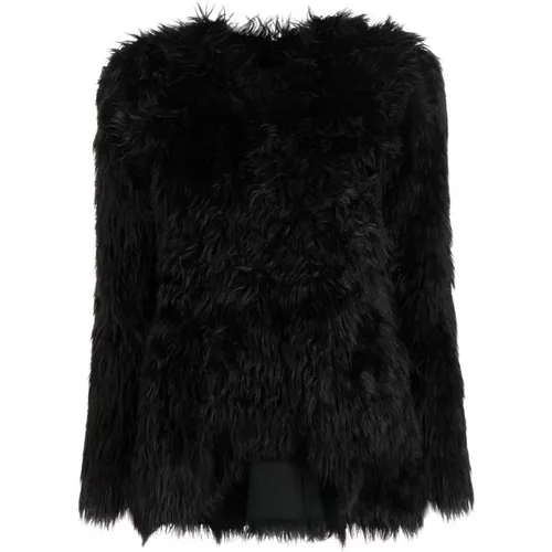 Faux-Fur Long-Sleeved Top , female, Sizes: XS - Comme des Garçons - Modalova