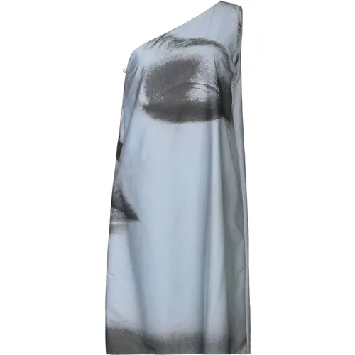 Printed One Shoulder Dress , female, Sizes: 2XS - Dsquared2 - Modalova