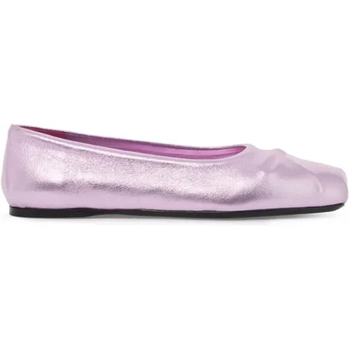 Metallische Leder Bow Ballerinas , Damen, Größe: 41 EU - Marni - Modalova