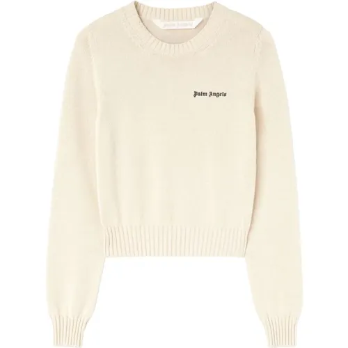 Off White Classic Logo Sweater , female, Sizes: S, L, M - Palm Angels - Modalova