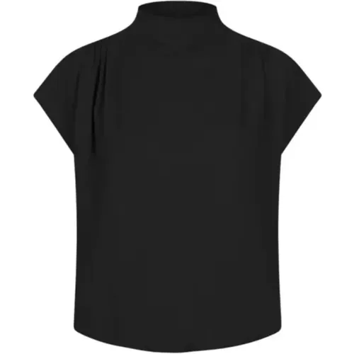 Schwarzes Drapiertes Jersey-Top , Damen, Größe: M - Dante 6 - Modalova