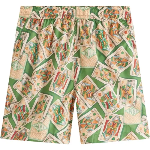 Gemusterte Polyester Shorts , Herren, Größe: M - Drole de Monsieur - Modalova