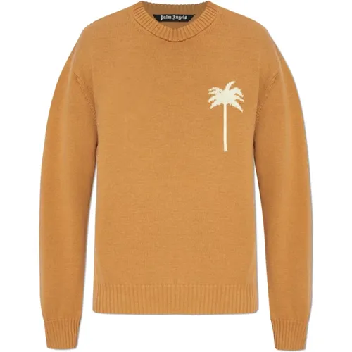 Pullover mit Palmenmuster , Herren, Größe: S - Palm Angels - Modalova