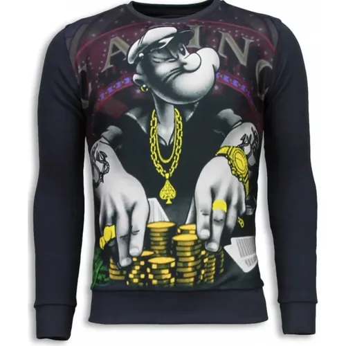Casino Popeye Sweater - Aufdruck Auf Pullover - 5794G - Local Fanatic - Modalova