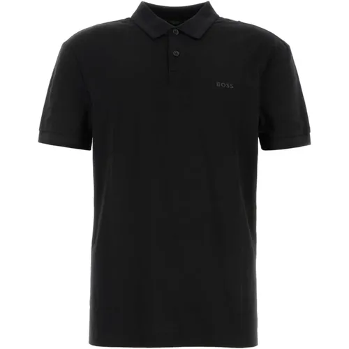 Schwarzes Piquet Polo Shirt Boss - Boss - Modalova