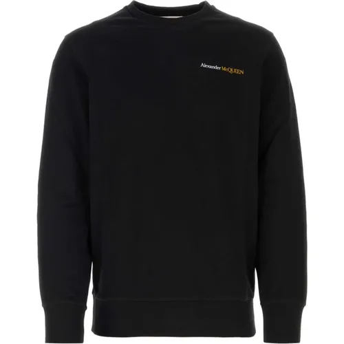 Schwarzer Baumwoll-Sweatshirt , Herren, Größe: S - alexander mcqueen - Modalova