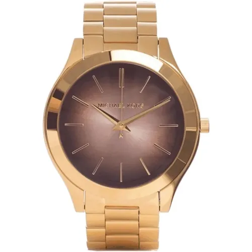 Goldene Damen Quarz Edelstahl Uhr - Michael Kors - Modalova