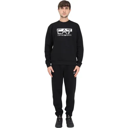 EA7 Logo Print Sweatsuit , male, Sizes: S - Emporio Armani EA7 - Modalova