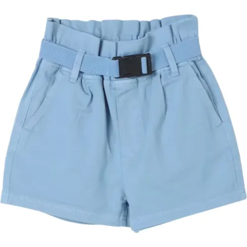 Hochtaillierte blaue Kinder-Shorts - DKNY - Modalova