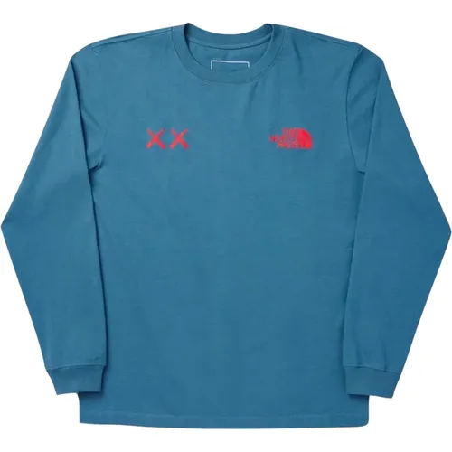 Limitierte Auflage Blau/Rot Langarmshirt , Herren, Größe: L - Kaws - Modalova