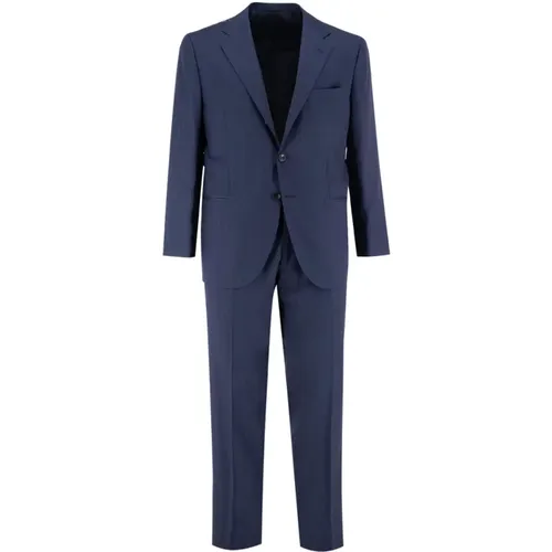 Classic Wool and Silk Suit , male, Sizes: 2XL, L, 3XL, 4XL - Kiton - Modalova
