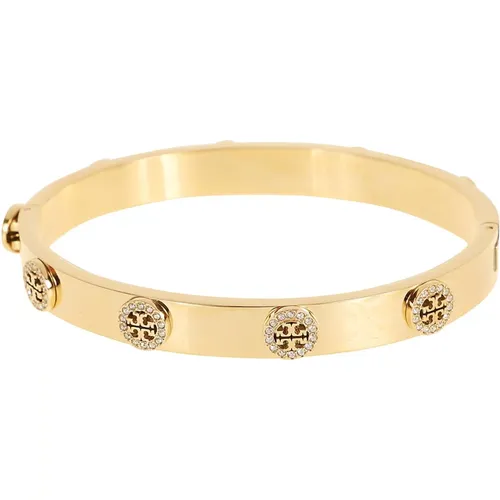 Gold Kristall Stud Armband , Damen, Größe: S - TORY BURCH - Modalova