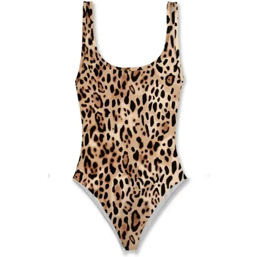 Leopard Print Badeanzug , Damen, Größe: M - Saint Barth - Modalova